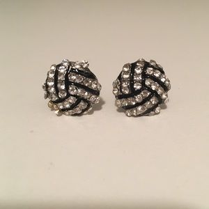 Cute Volleyball Faux Diamond Earrings